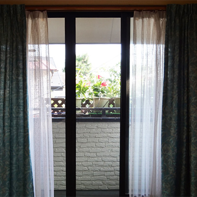 Balcony in front of the master bed room